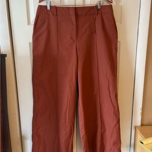 LOFT Terracotta Wide-Leg Trousers